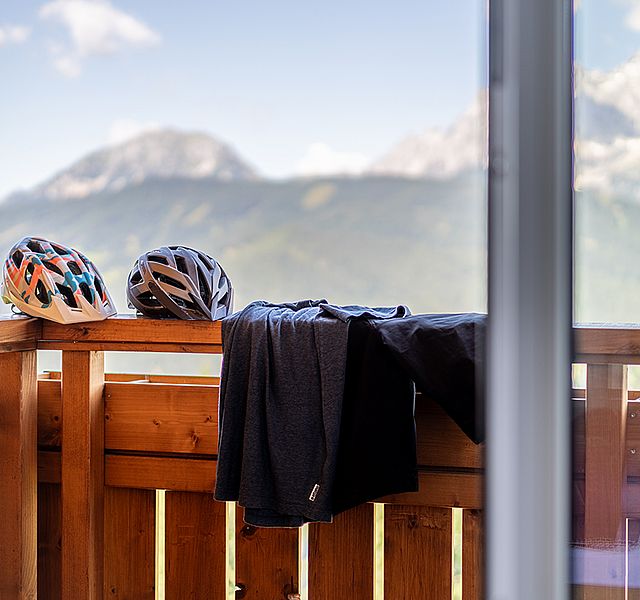 Hotel Winterer mit Panoramablick auf die Alpen